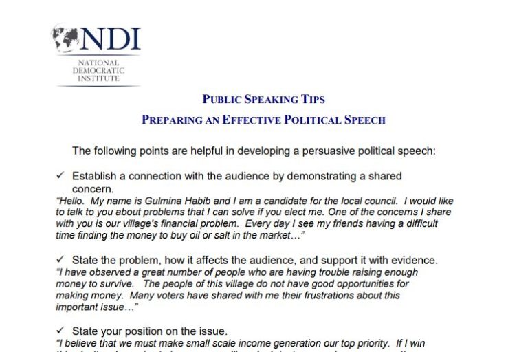 what makes a political speech effective